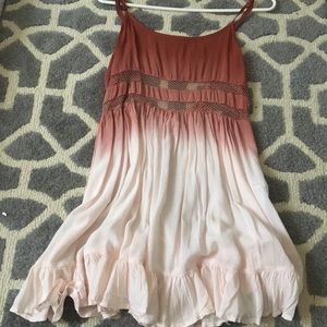 Forever 21 Pink ombre sheer dress
